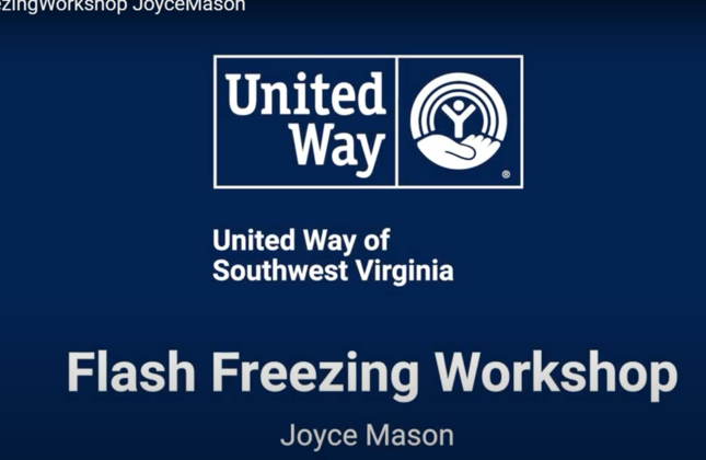 Flash Freezing Workshop