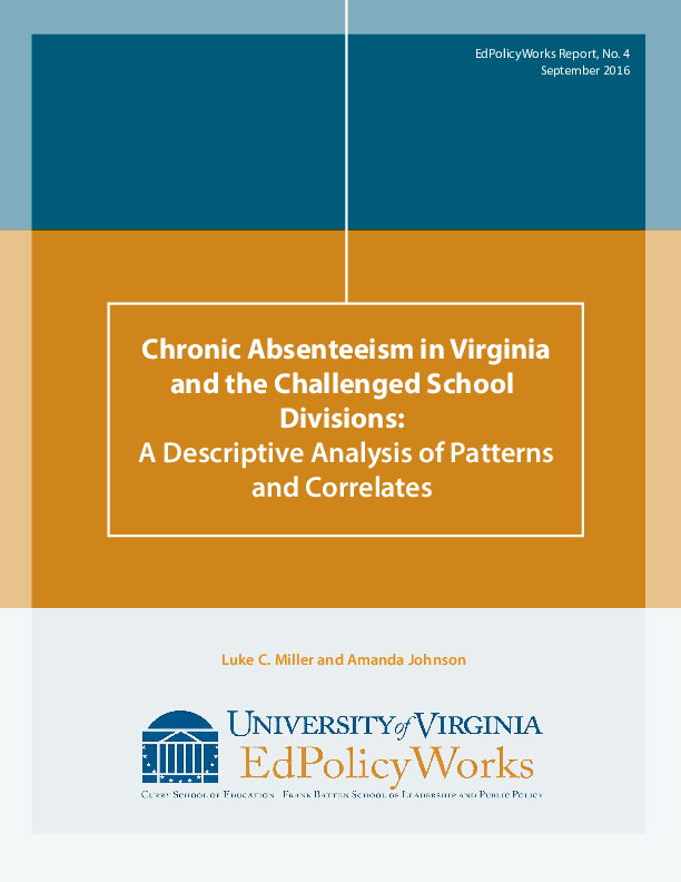 Chronic Absenteeism in Virginia and the Challenged School Divisions