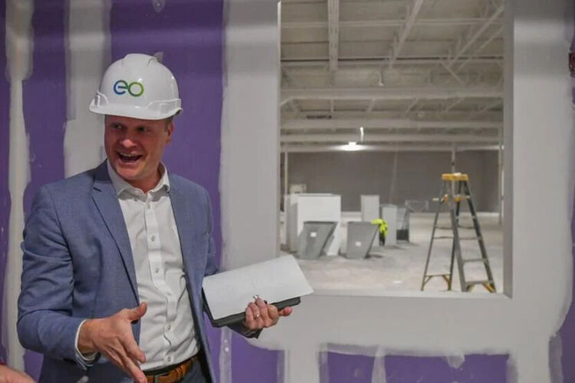 Travis Staton tours the Regional Workforce and Child Development Hub